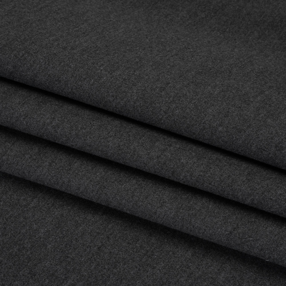 Brushed Stretch Cotton Woven - Heathered Gray - Deadstock