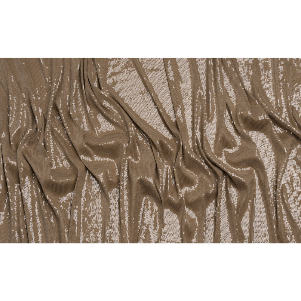 Rayon Jersey with Clear Baby Sequins - Tan - Full