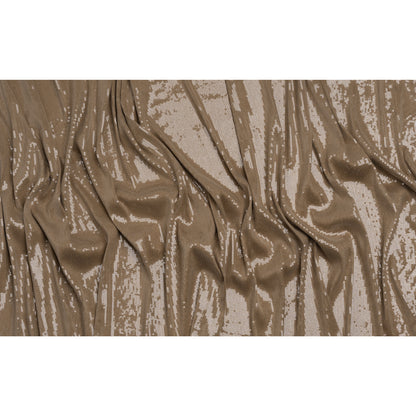 Rayon Jersey with Clear Baby Sequins - Tan