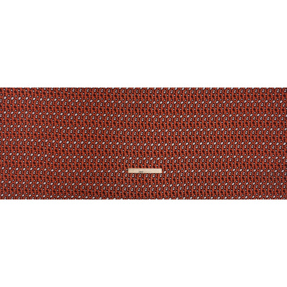 Two-Tone Polyester Lace - Burnt Orange and Maroon Animal Spots - Deadstock