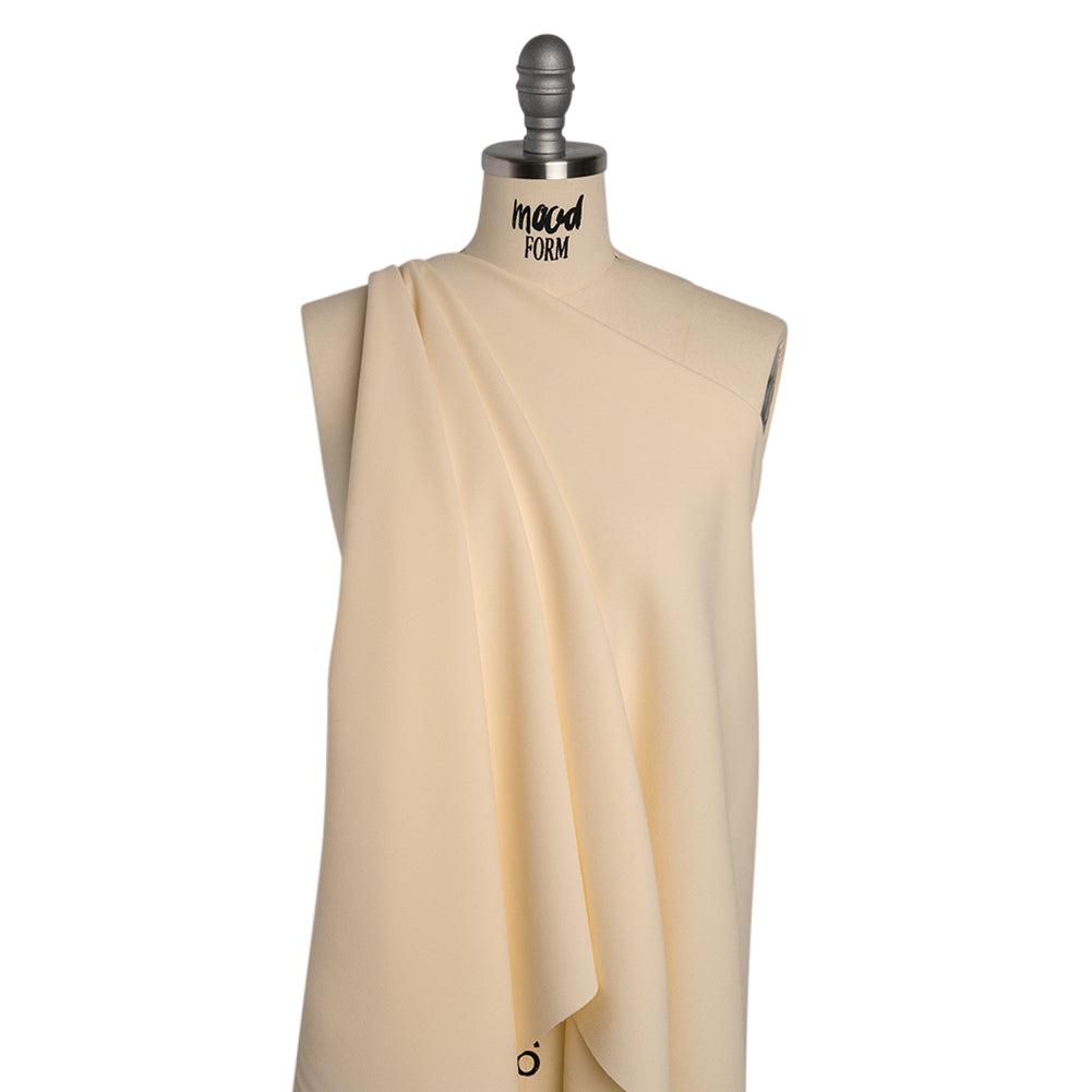 Stretch Polyester Crepe by Alex Perry - Cream - Designer Deadstock