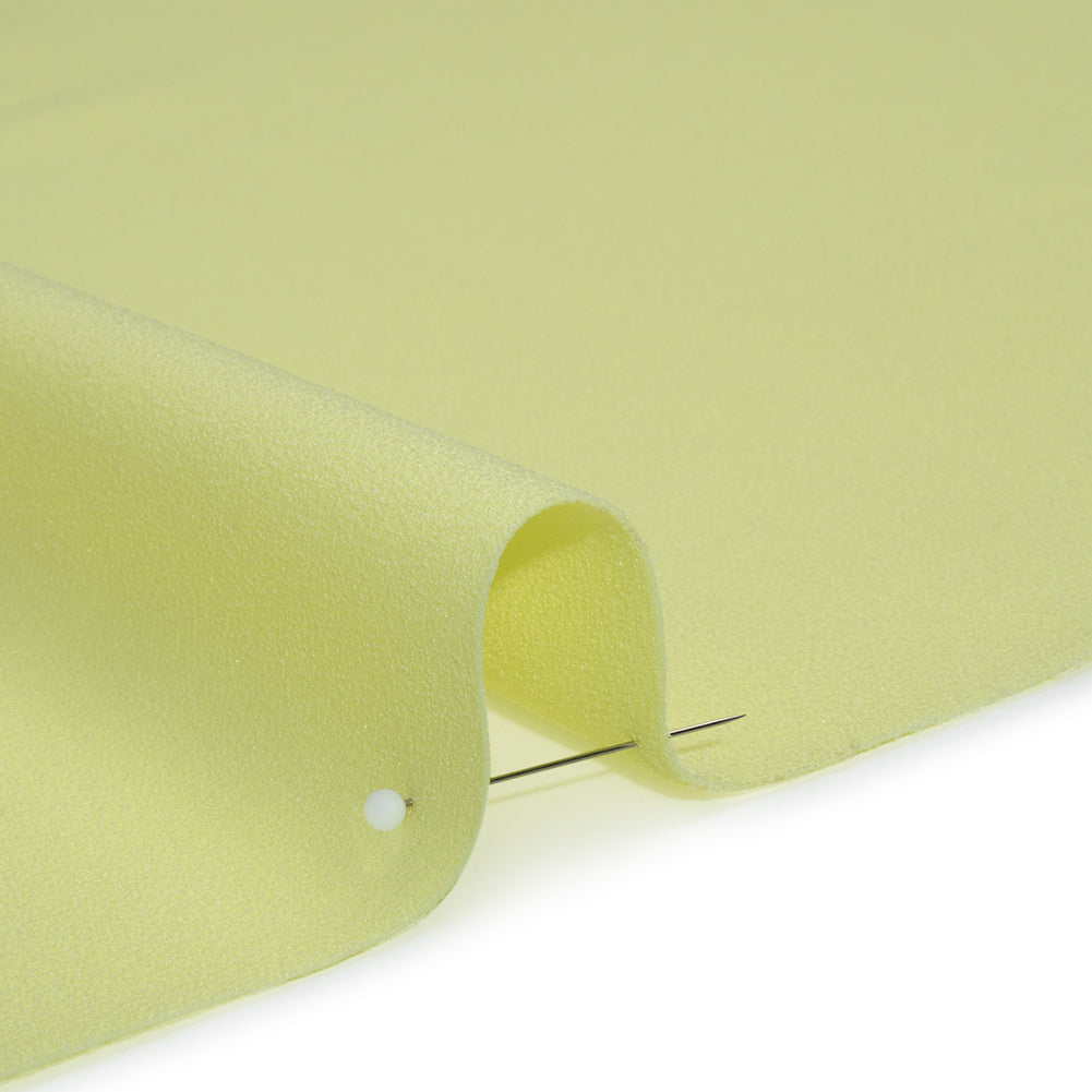 Stretch Polyester Crepe by Alex Perry - Lemon Yellow - Designer Deadstock - Detail