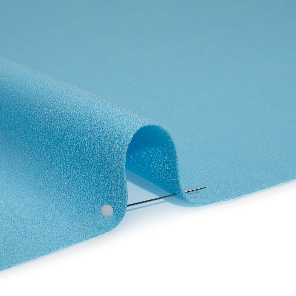 Stretch Polyester Crepe by Alex Perry - Sky Blue - Designer Deadstock - Detail