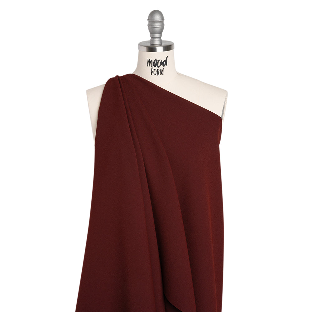 Stretch Polyester Crepe by Alex Perry - Bordeaux - Designer Deadstock