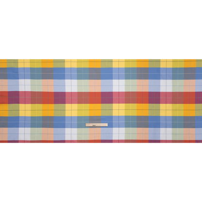 Cotton Oxford Shirting - Rainbow Plaid Checks - Deadstock