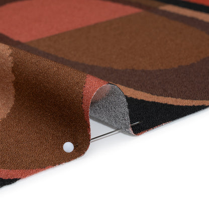 Viscose Crepe - Red, Brown and Dark Rose Lozenges - Mood Exclusive Sweet Suckers Print