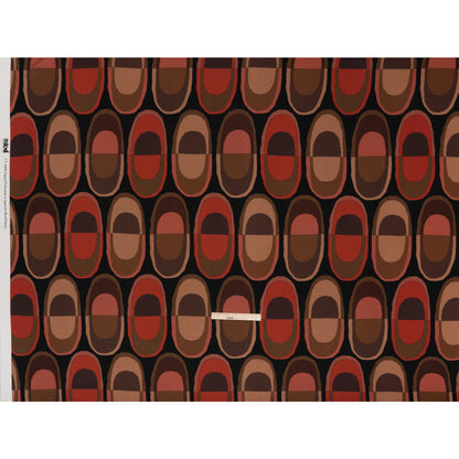 Viscose Crepe - Red, Brown and Dark Rose Lozenges - Mood Exclusive Sweet Suckers Print