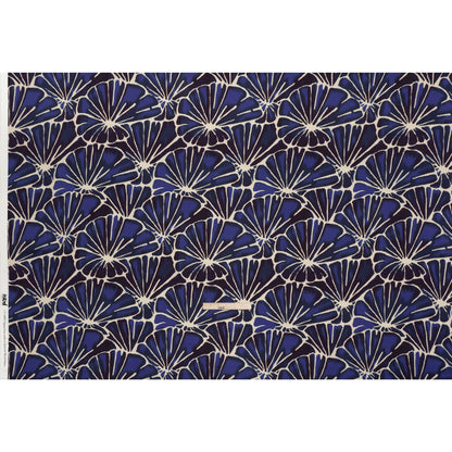 Viscose Crepe - Blue, Purple and Cream Floral Blocks - Mood Exclusive Pixel Petals Print