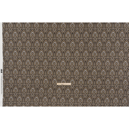Viscose Crepe - Charcoal, Golden Yellow and White Anthemion Paisley - Mood Exclusive Gilded Garland Print
