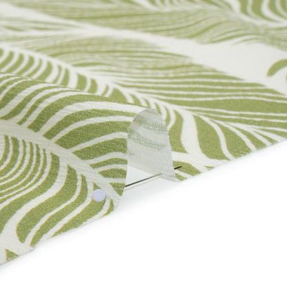 Slubbed Gauzy Cotton Woven - Green and White Leaves - Mood Exclusive Spring Sonnet Print