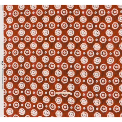 Slubbed Gauzy Cotton Woven - Red, Peach and White Tie Dye Flowers - Mood Exclusive Dandelion Daydream Print