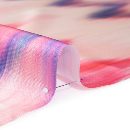 Polyester Mikado - Pink, Purple and Peach Ikat Zig Zag Stripes - Mood Exclusive High Horizons Print