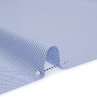 Cotton Shirting - Country Blue and White Super Fine Stripes - Deadstock