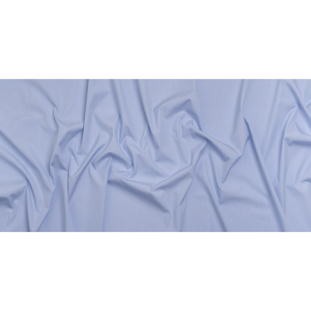 Cotton Shirting - Country Blue and White Super Fine Stripes - Deadstock