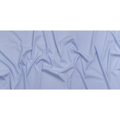 Cotton Shirting - Country Blue and White Super Fine Stripes - Deadstock