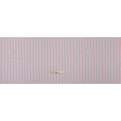 Cotton Oxford Shirting - Black, Red and White Stripes - Deadstock