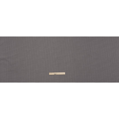 Cotton Shirting - Gray and Brown Mini Windowpane Check - Deadstock