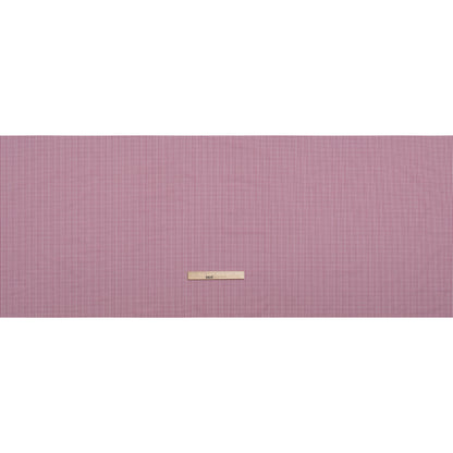 Cotton Shirting - Mulberry Pink and White Gingham Check - Deadstock