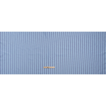 Cotton Poplin - Blue, Sky and White Stripes - Deadstock