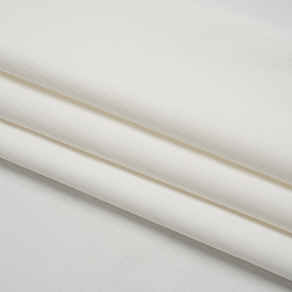 Cotton Twill - White on White Stripes - Deadstock