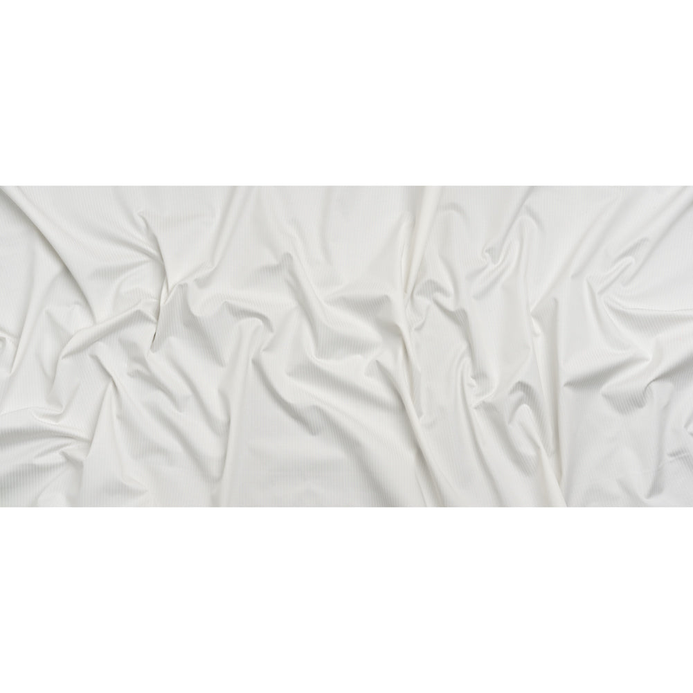 Cotton Twill - White on White Stripes - Deadstock