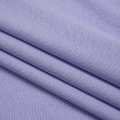 Cotton Shirting - Lilac and White Mini Glen Plaid Check - Deadstock