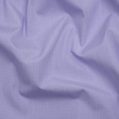 Cotton Shirting - Lilac and White Mini Glen Plaid Check - Deadstock