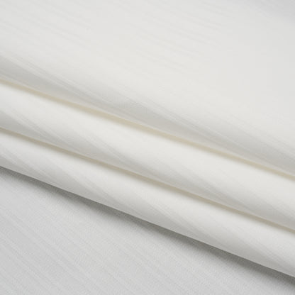 Cotton Herringbone Twill - White Stripes - Deadstock