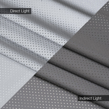 Perforated Reflective Fabric - Silver Gray