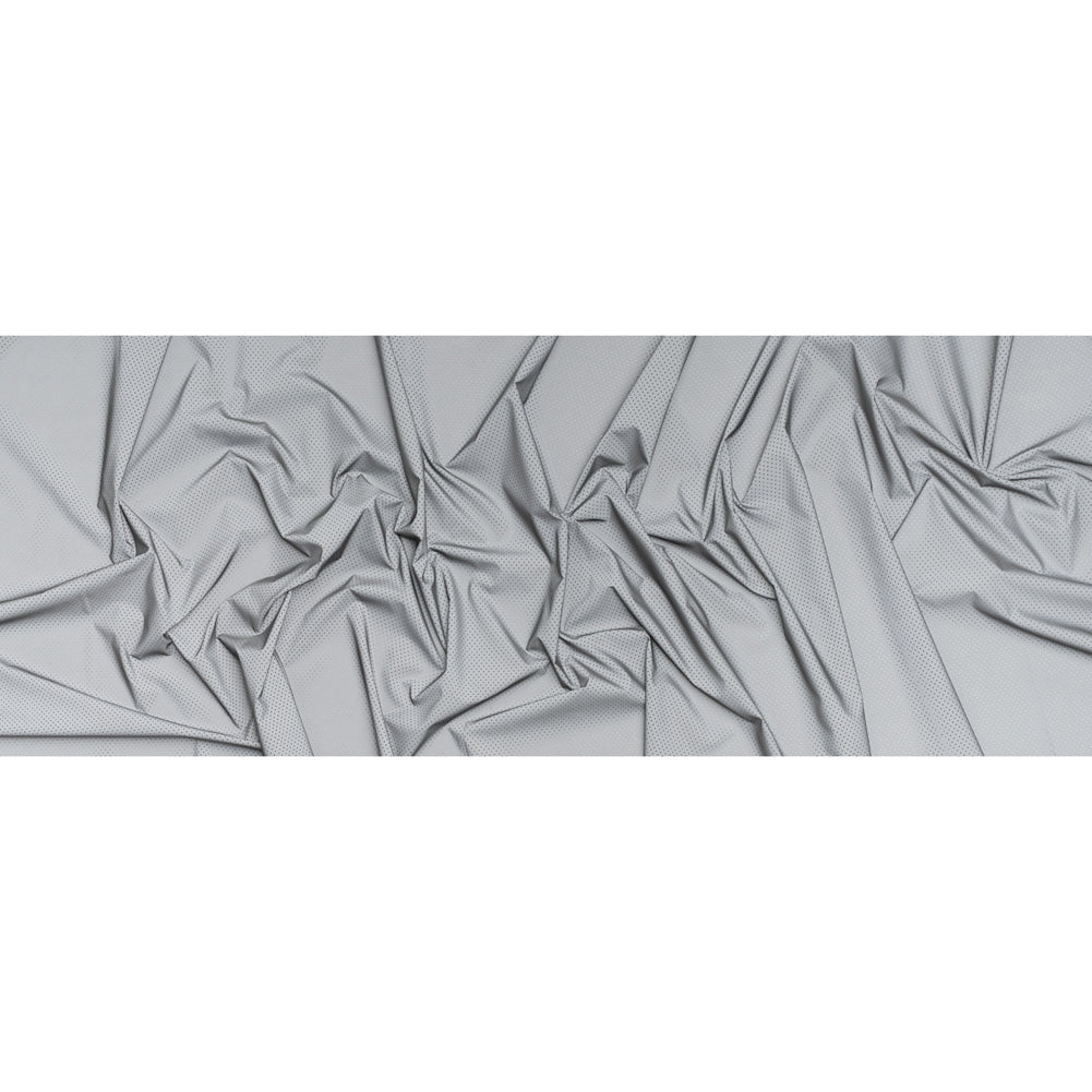 Perforated Reflective Fabric - Silver Gray - Full