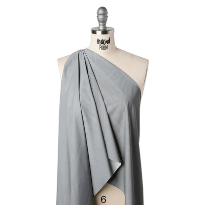 Perforated Reflective Fabric - Silver Gray
