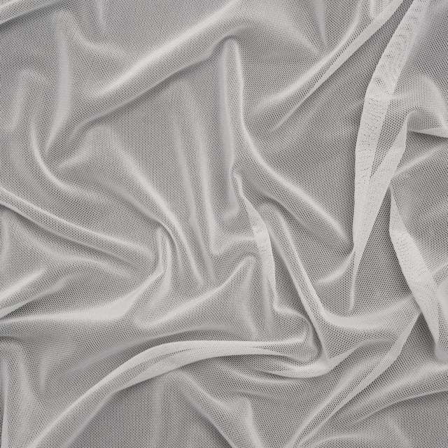 Polyester Stretch Mesh - Ecru - Designer Deadstock
