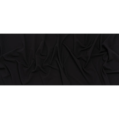 Stretch Polyester Crepe Scuba Knit - Black - Designer Deadstock