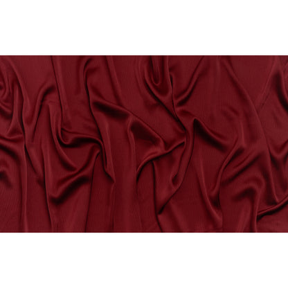 Hammered Polyester Satin - Wine Red - Designer Deadstock