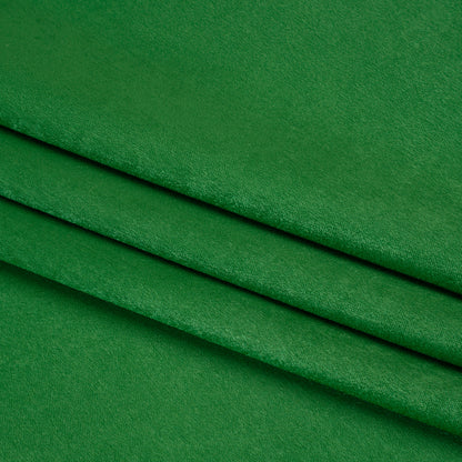 Washed Polyester Satin - Kelly Green - Designer Deadstock