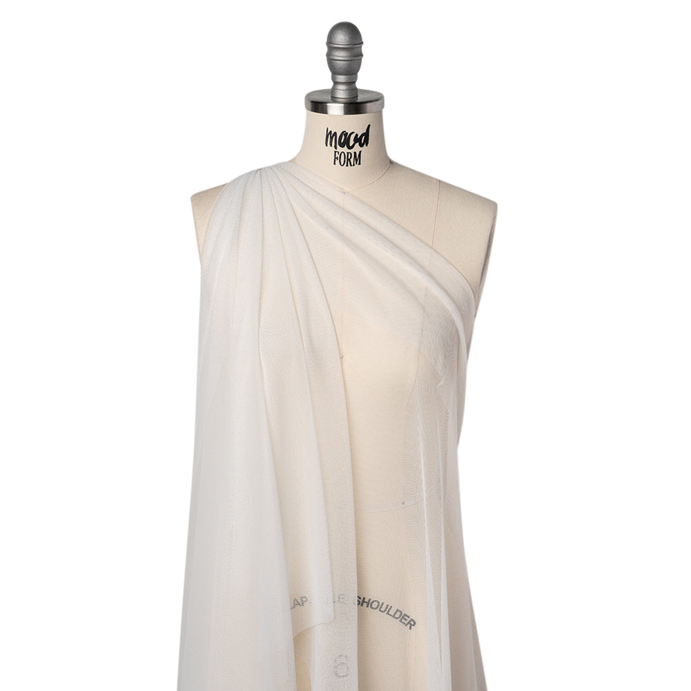 Nylon Mesh - Soft Ivory - Designer Deadstock - Drape