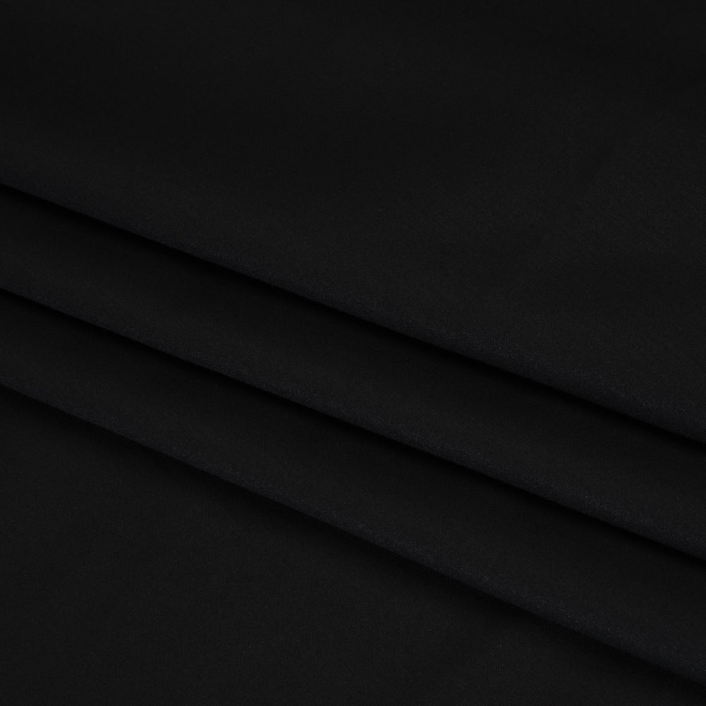 Stretch Rayon Shirting - Black - Designer Deadstock Folded