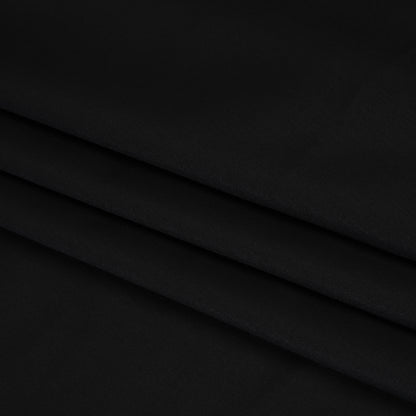 Stretch Rayon Shirting - Black - Designer Deadstock Folded