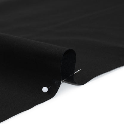 Stretch Rayon Shirting - Black - Designer Deadstock Detail