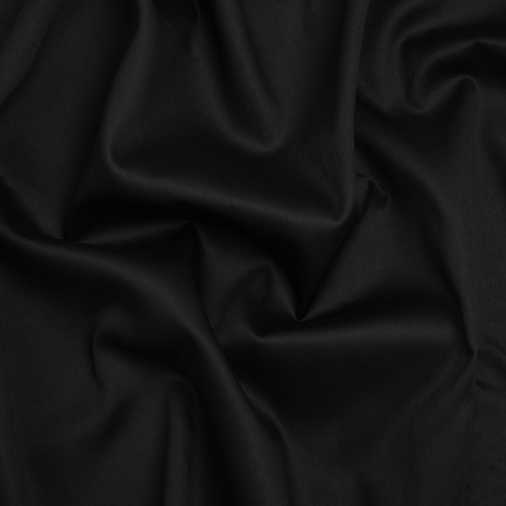 Stretch Rayon Shirting - Black - Designer Deadstock