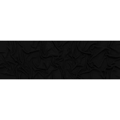 Stretch Polyester and Rayon 2x2 Rib Knit - Charcoal Black - Designer Deadstock