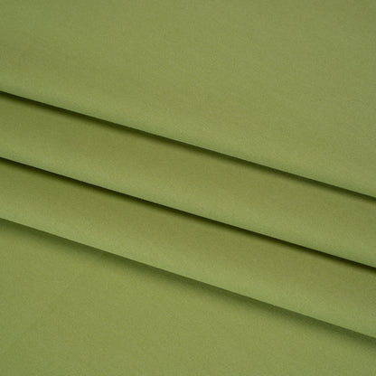 Stretch Cotton and Nylon Poplin - Moss Green - Designer Deadstock Detail