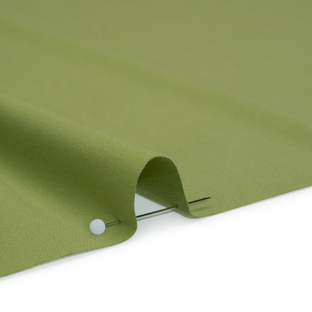 Stretch Cotton and Nylon Poplin - Moss Green - Designer Deadstock Full