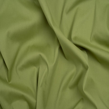 Stretch Cotton and Nylon Poplin - Moss Green - Designer Deadstock Drape