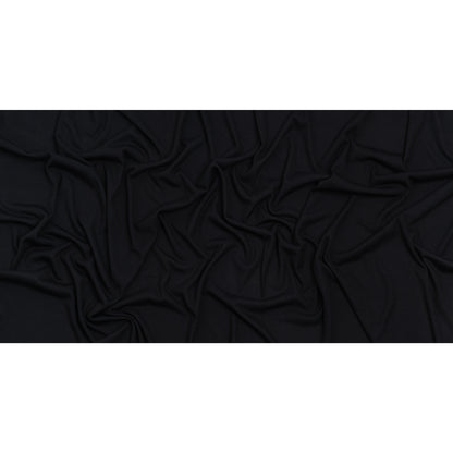 Stretch Rayon 2x2 Rib Knit - Black - Designer Deadstock