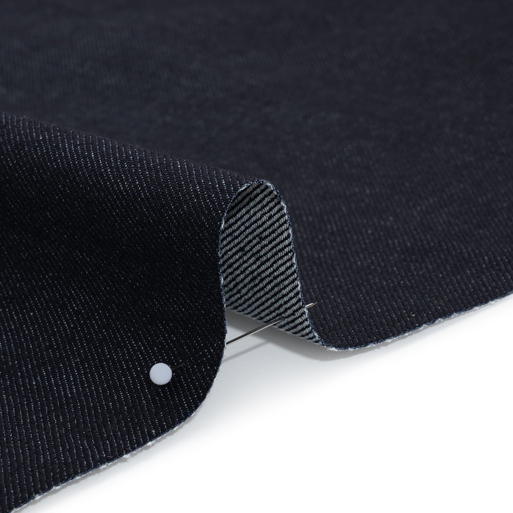 Lightweight Rigid Cotton Denim Twill - Indigo - Deadstock