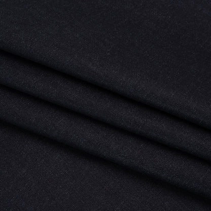Medium Weight Stretch Cotton Denim Twill - Dark Indigo - Deadstock
