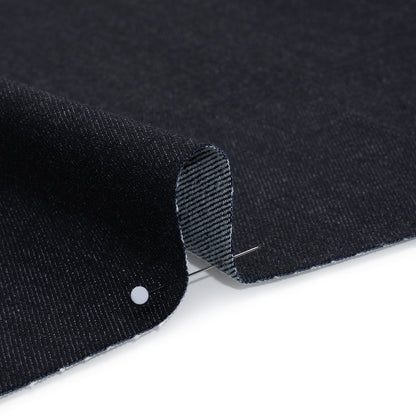 Medium Weight Stretch Cotton Denim Twill - Dark Indigo - Deadstock