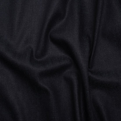 Medium Weight Stretch Cotton Denim Twill - Dark Indigo - Deadstock