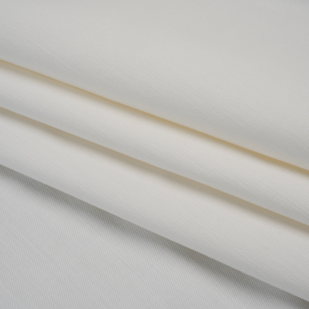 Cotton Blend Stretch Denim - White - Deadstock